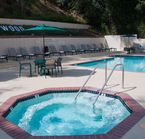 Outdoor pool and hot tub