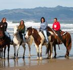 Horseback riding on the beach