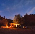 Camping Yosemite Lakes - Feu de camp