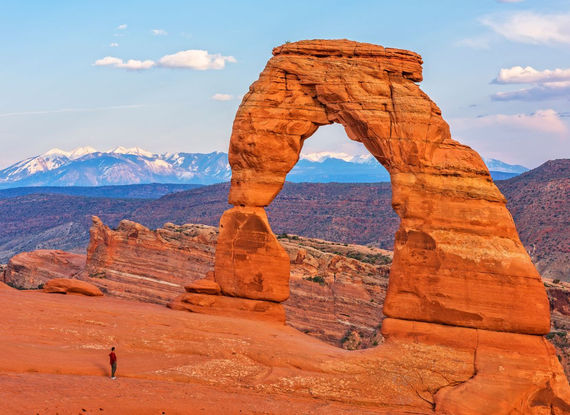 Delicate Arch dans le parc national Arches dans l'Ouest américain