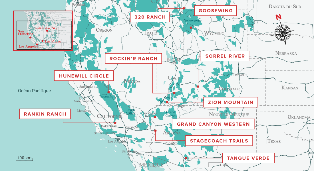 carte cowboy aux USA