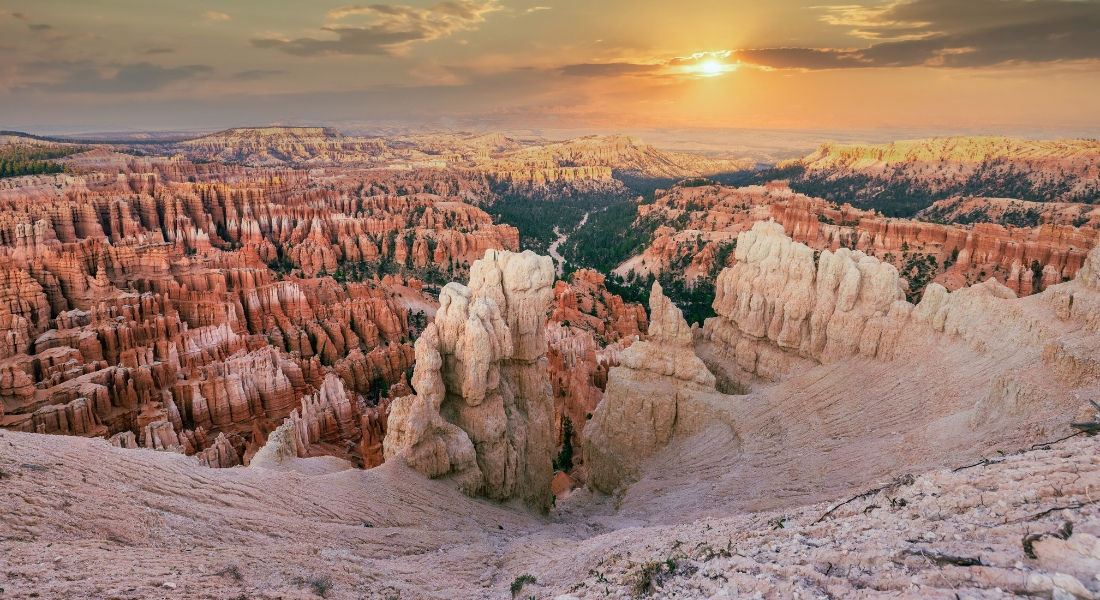 Circuit de 2 semaines Ouest américain Vue sur Bryce Canyon au coucher du soleil