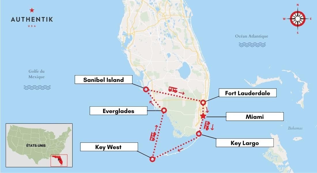 Carte circuit 10 jours en Floride 