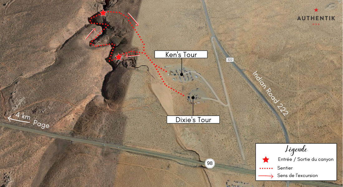 Antelope canyon navajo Vue aérienne de Lower Antelope Canyon