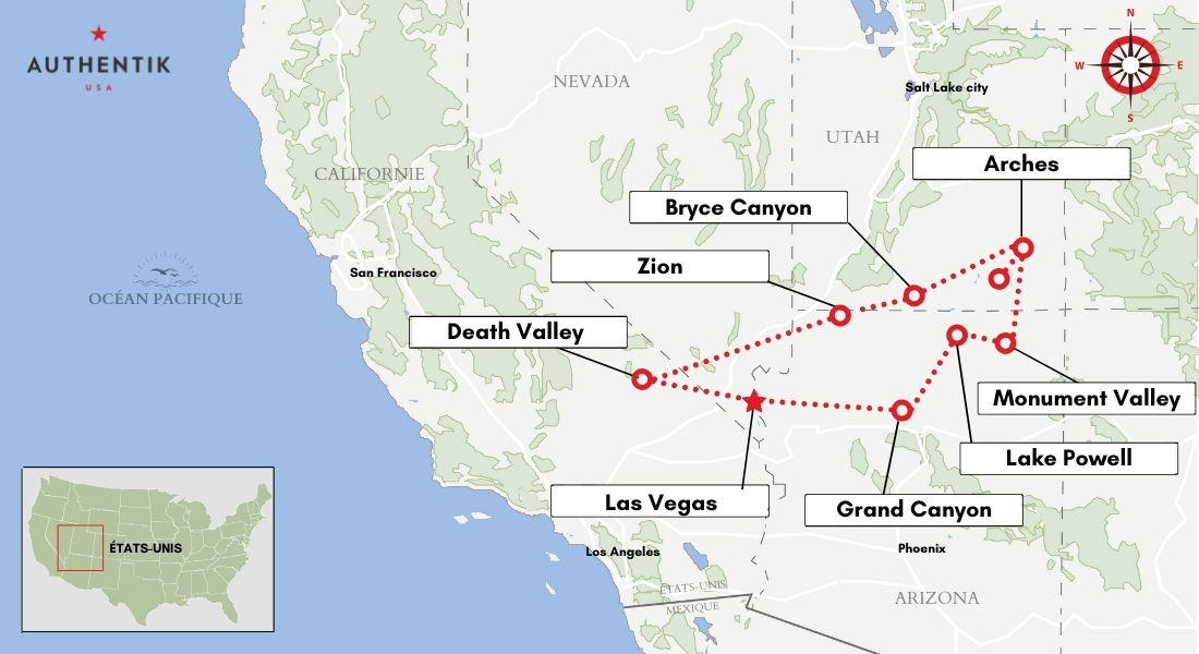 circuit ouest américain 15 jours
