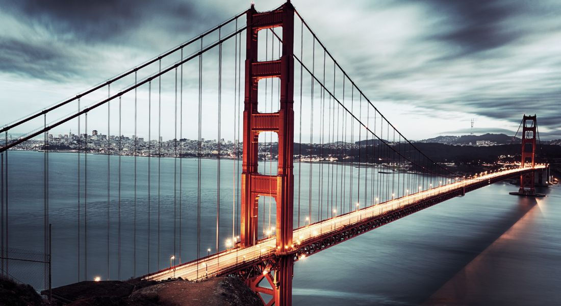 Golden Gate Bridge The Golden Gate Bridge at the end of the day