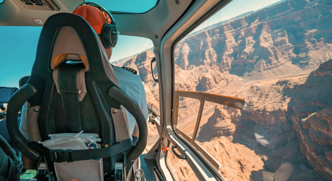 Voyage Ouest américain 15 jours Point de vue aérien lors d'un survol du Grand Canyon