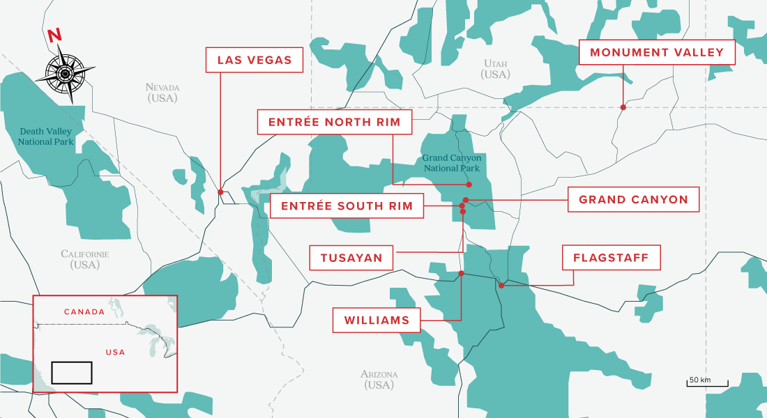 Carte du Grand Canyon