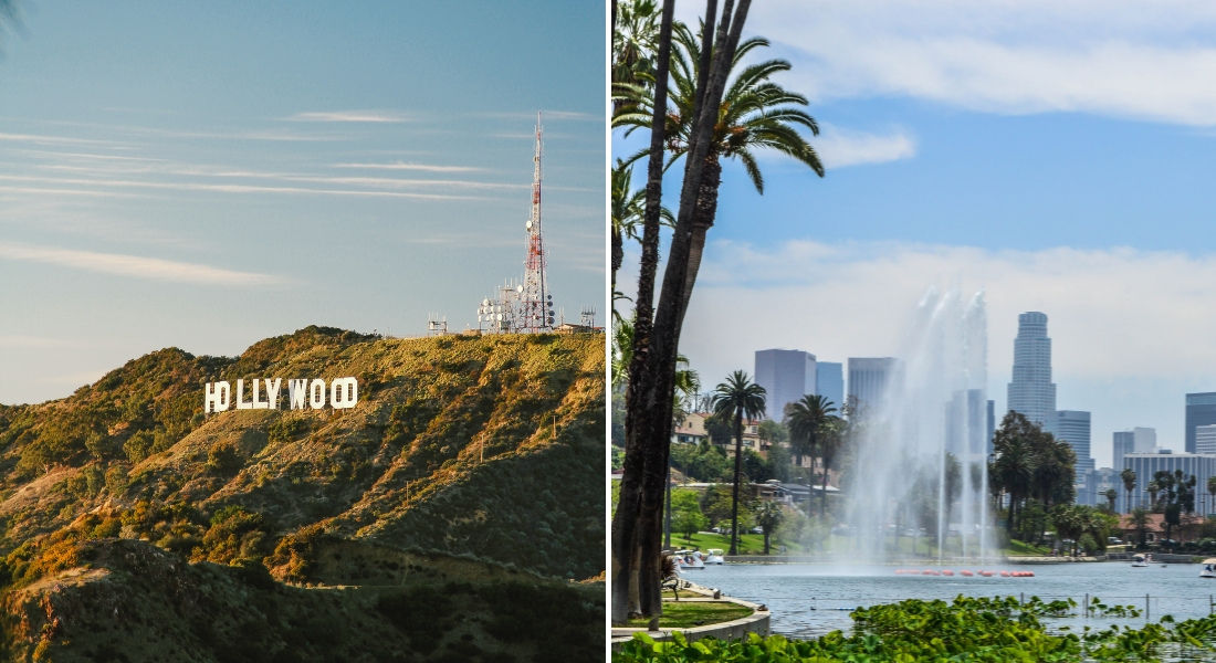 California travel itinerary Hollywood sign and Echo Park in Los Angeles