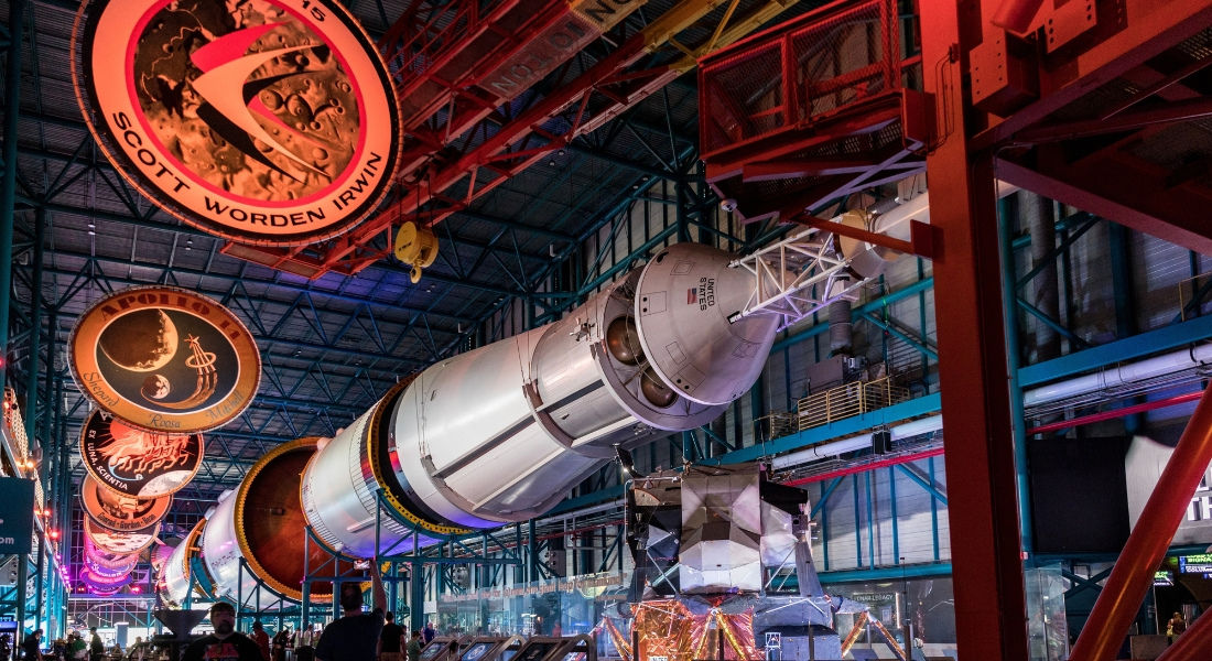 Kenny Space Center réplique de fusée conseils voyage enfants Floride