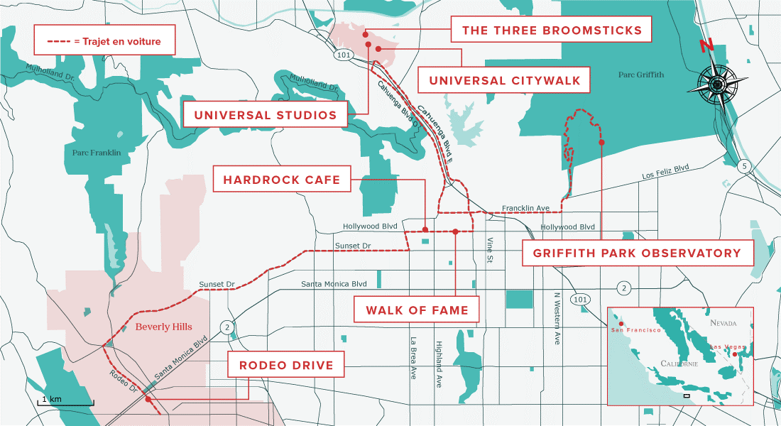 carte activités los angeles