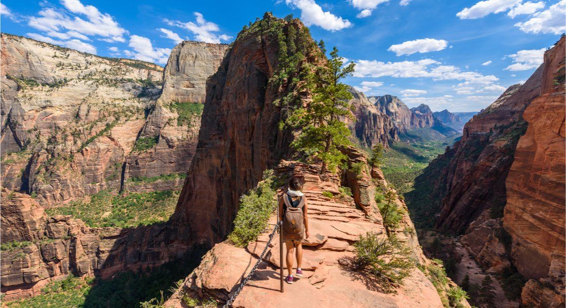 @ Simon Dannhauer - shutterstock_764632408 View from Angels Landing in Zion National Park