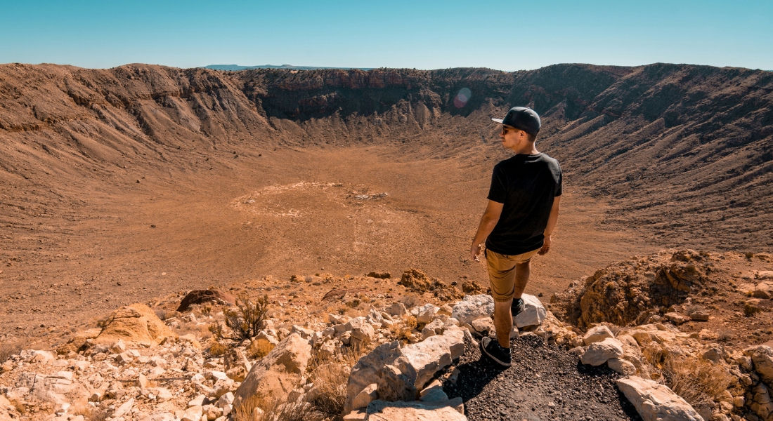 Meteor Crater Vue de Meteor Crater en Arizona