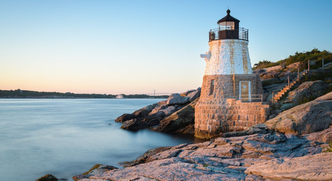 Phare de Castle Hill à Newport Vue sur le Phare de Castle Hill à Newport