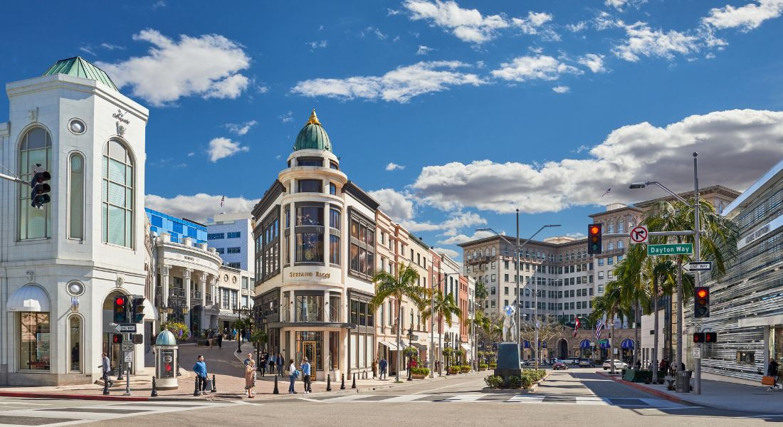 Rodeo Drive à Beverly Hills Boutiques de luxe sur Rodeo Drive à Beverly Hills Los Angeles
