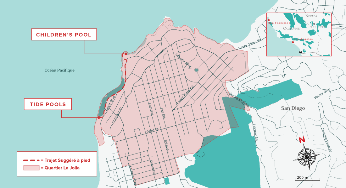 Carte pour visiter San Diego en 2 jours 
