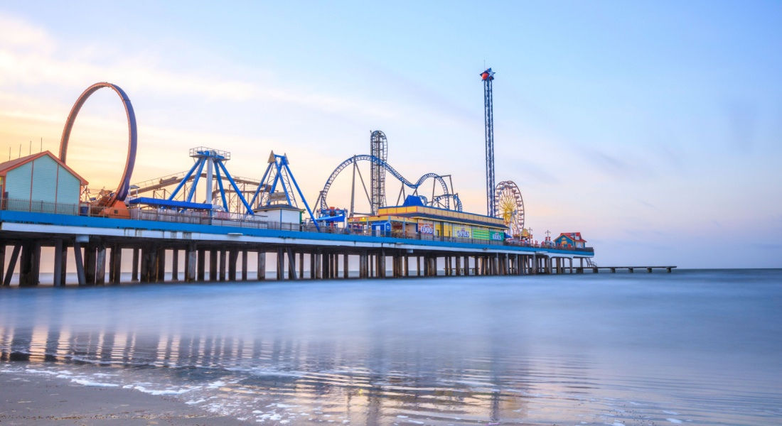 Pleasure Pier Jetée Pleasure Pier, Galveston