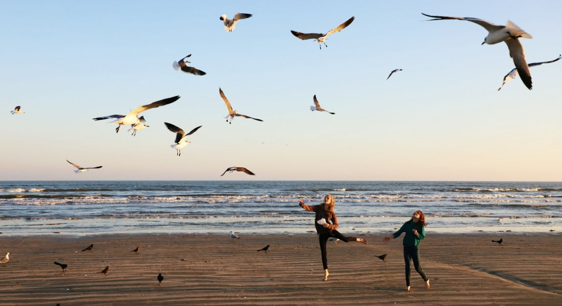 Plage de Galveston Plage de Galveston en fin de journée
