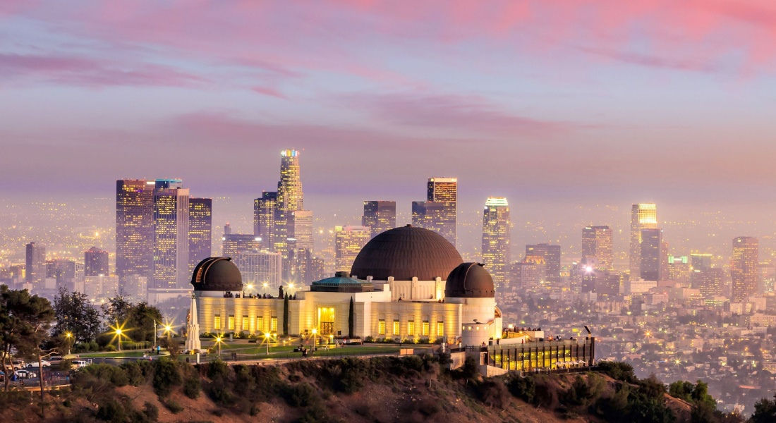 stay los angeles Griffith Observatory and Los Angeles in the background