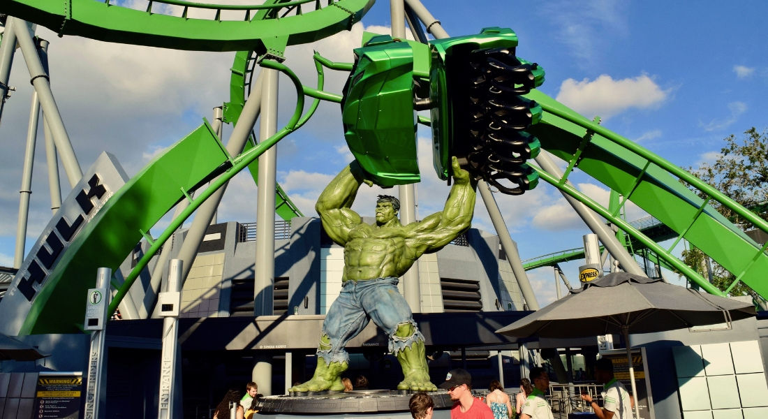 Meilleurs parcs d'attractions en Floride Montagnes russes de l'incroyable Hulk à Walt Disney