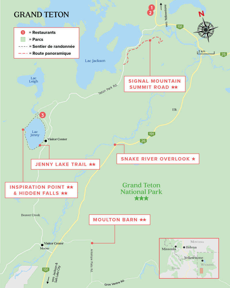 Carte de Grand Teton National Park