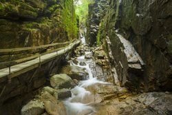 Flume Gorge située dans le parc d'État Franconia Notch